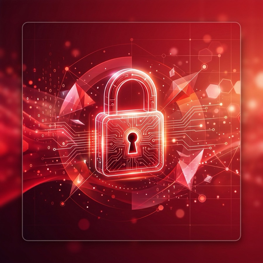 Cybersecurity lock visual for safe login guidance