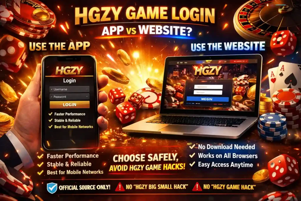 hgzy game login: App vs Website